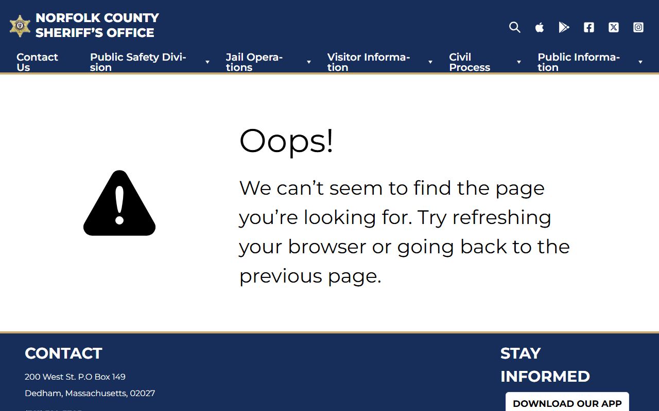 Norfolk County Sheriff programs available after 72 hour booking